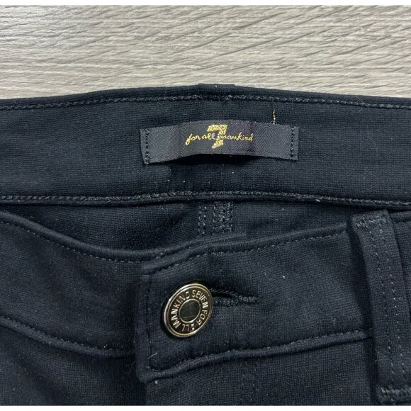7 For All Mankind Black Mid Rise Skinny Pants - Picture 7 of 12